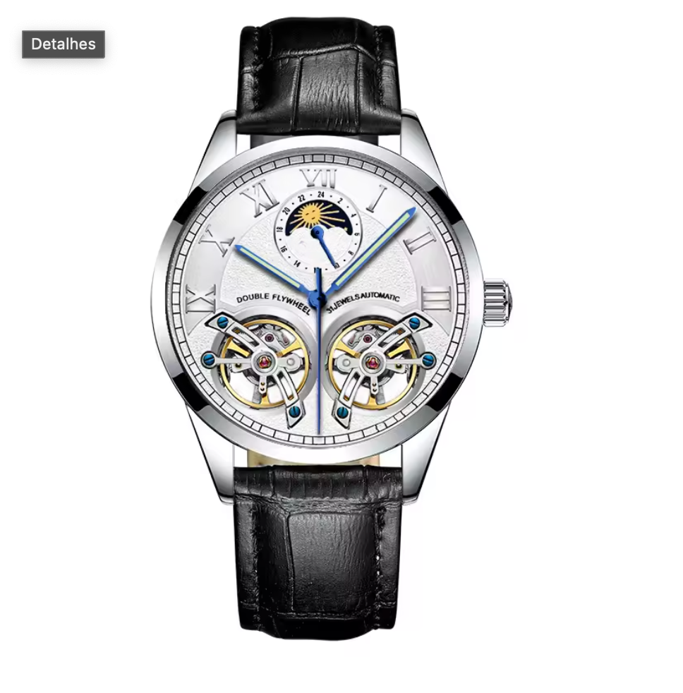 Tévar Luna Tourbillon – Double Tourbillon Elegance with Moon Phase