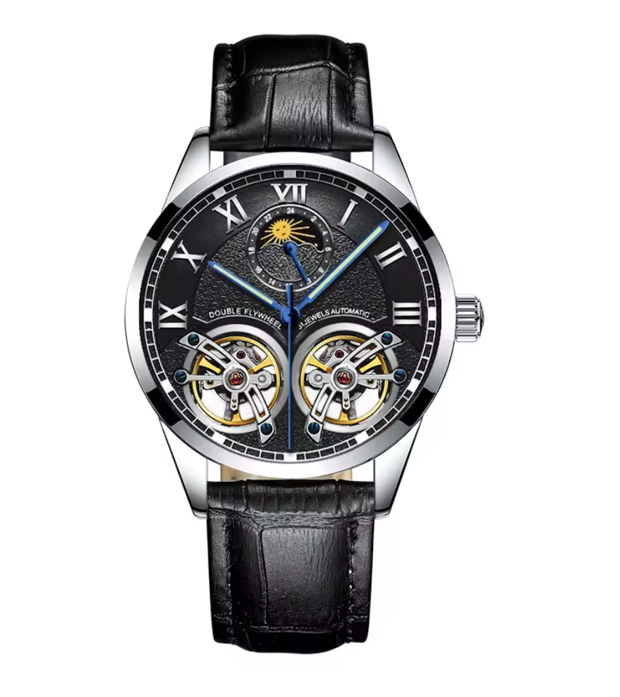 Tévar Luna Tourbillon – Double Tourbillon Elegance with Moon Phase