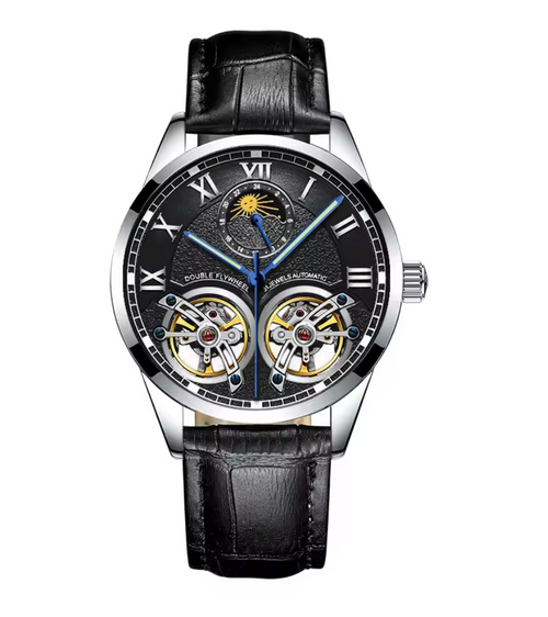 Tévar Luna Tourbillon – Double Tourbillon Elegance with Moon Phase