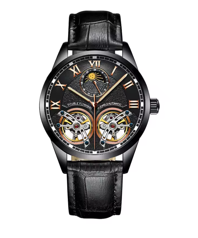 Tévar Luna Tourbillon – Double Tourbillon Elegance with Moon Phase