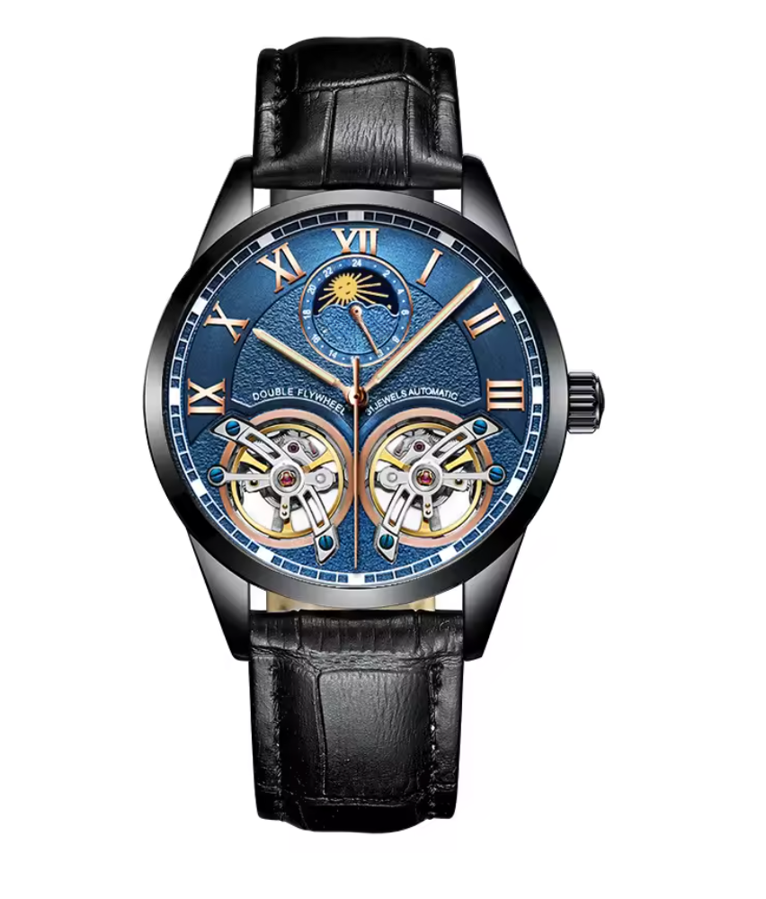 Tévar Luna Tourbillon – Double Tourbillon Elegance with Moon Phase